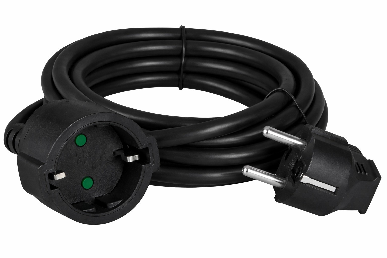 POWERTECH μπαλαντέζα ρεύματος PT-1562, 1x schuko, 16A, 5m, μαύρη