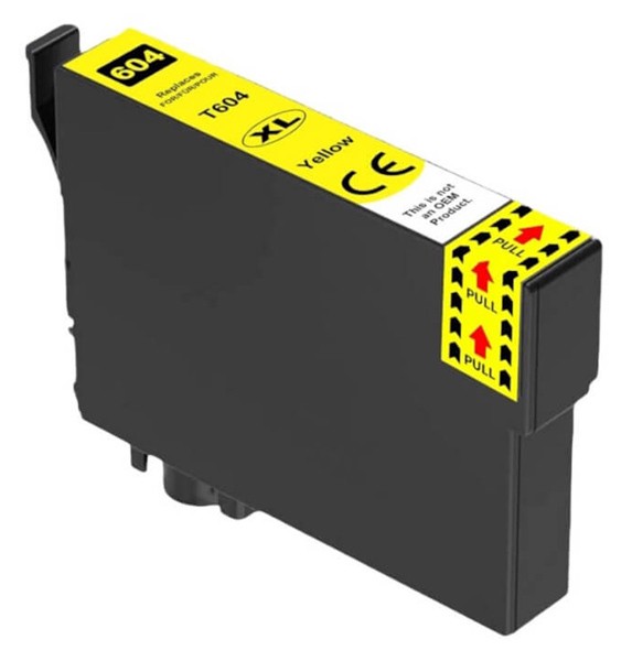 Συμβατό Inkjet για Epson, T604XL, 12ml, κίτρινο
