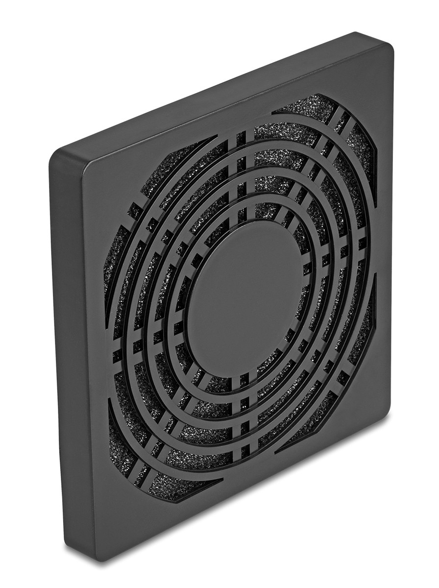 DELOCK σχάρα για 92mm ανεμιστήρα 67312 με φίλτρο σκόνης, πλαστική, μαύρη
