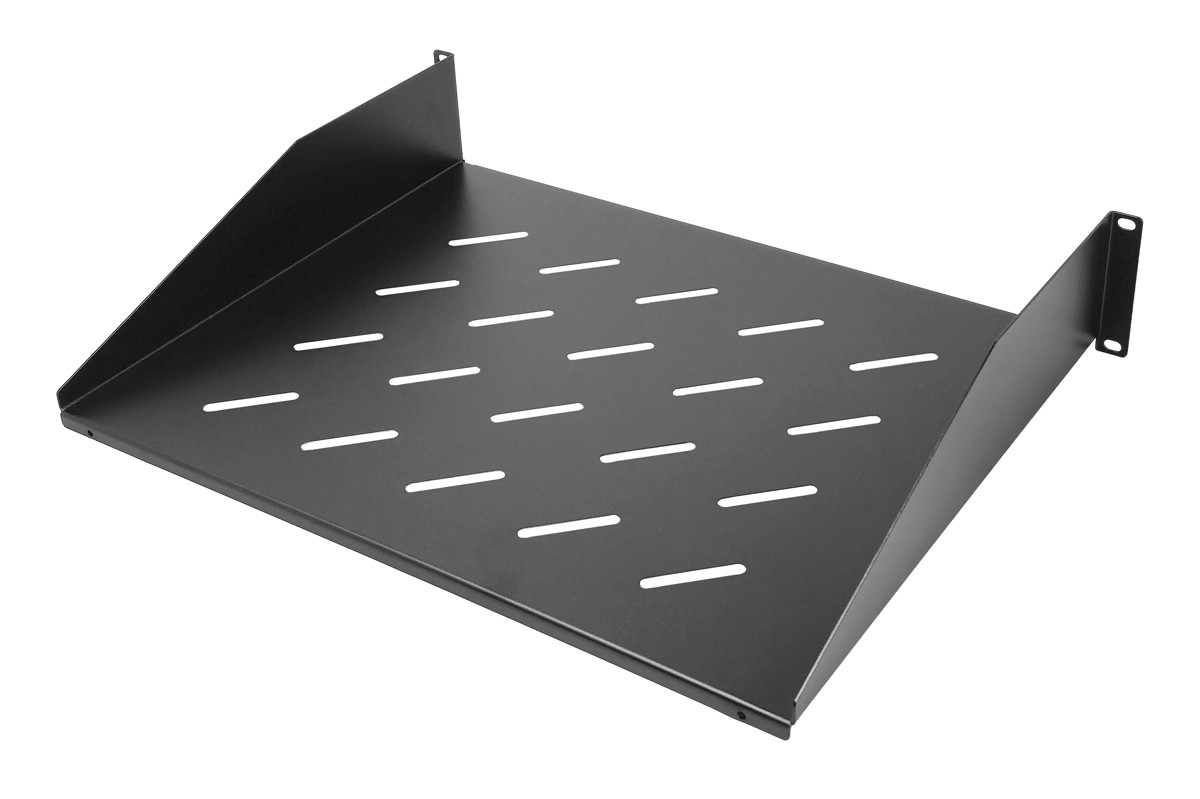 POWERTECH σταθερό ράφι για rack 19" NETW-0054, 2U, βάθος 350mm, μαύρο