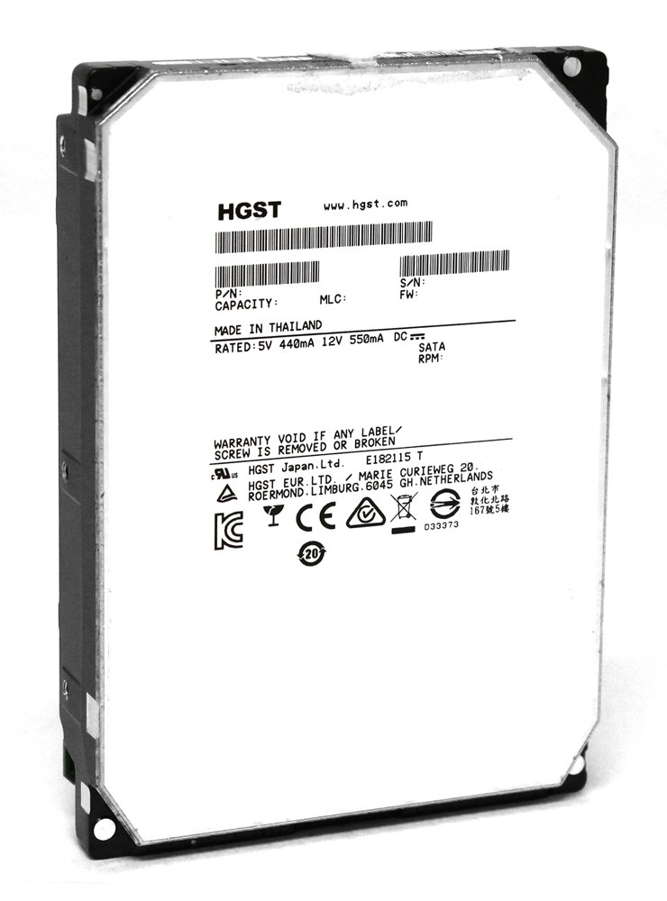 HGST σκληρός δίσκος Ultrastar He8 3.5", 6TB, 7200RPM, 128MB, 6Gb/s, Factory Recertified