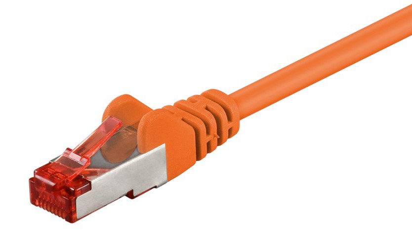 GOOBAY καλώδιο δικτύου 93340, CAT 6 S/FTP, copper, 250MHz, 0.25m, πορτοκαλί