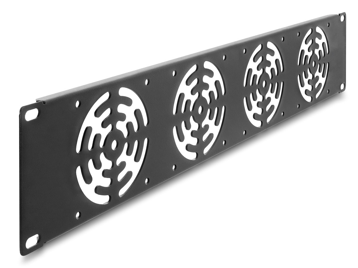 DELOCK κάλυμμα για 4x 80mm ανεμιστήρες 67416 για rack 19"/2U, μεταλλικό, μαύρο