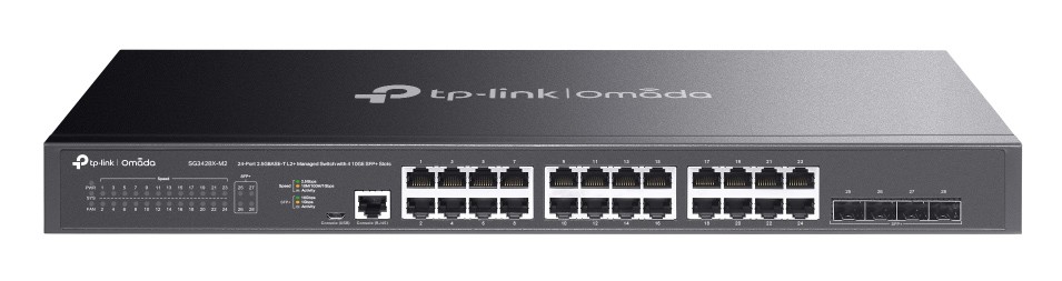 TP-LINK L2+ managed switch SG3428X-M2, 24x 2.5Gbps θύρες, V1.20