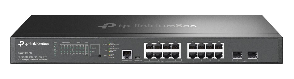 TP-LINK L2+ managed switch SG3218XP-M2, 16x 2.5Gbps θύρες, PoE+, V1.0