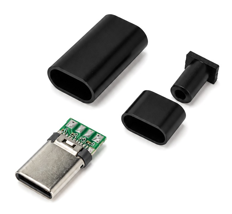POWERTECH βύσμα USB-C CAB-UC105, 480Mbps, μαύρο