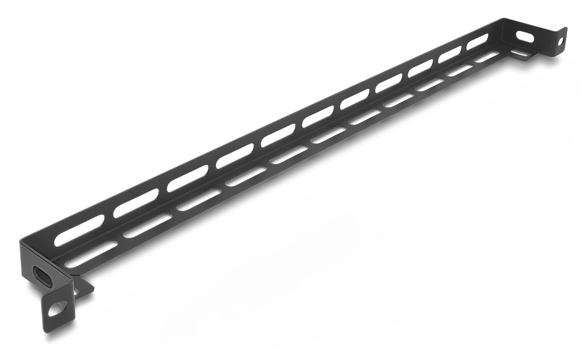 DELOCK cable management panel 67461 για rack 19", 0.5U, βάθος 50mm, μεταλλικό, μαύρο