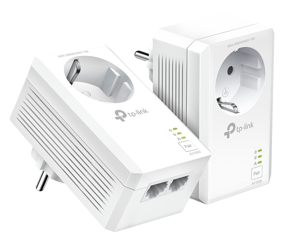TP-LINK powerline kit TL-PA7027P KIT, passthrough, AV1000 1000Mbps, V1.0