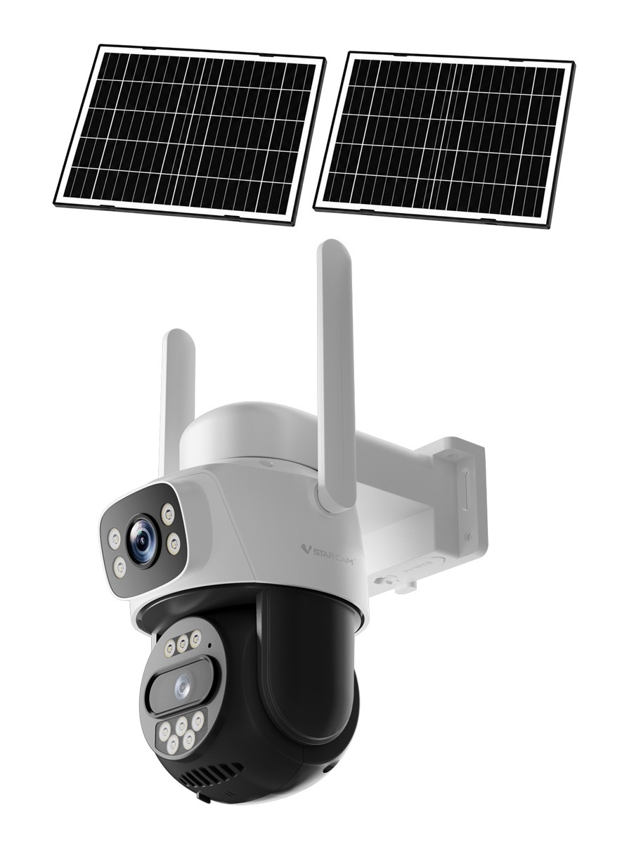 VSTARCAM smart ηλιακή κάμερα AG622DR, dual lens, 2MP, 4G, PTZ, SD, IP66