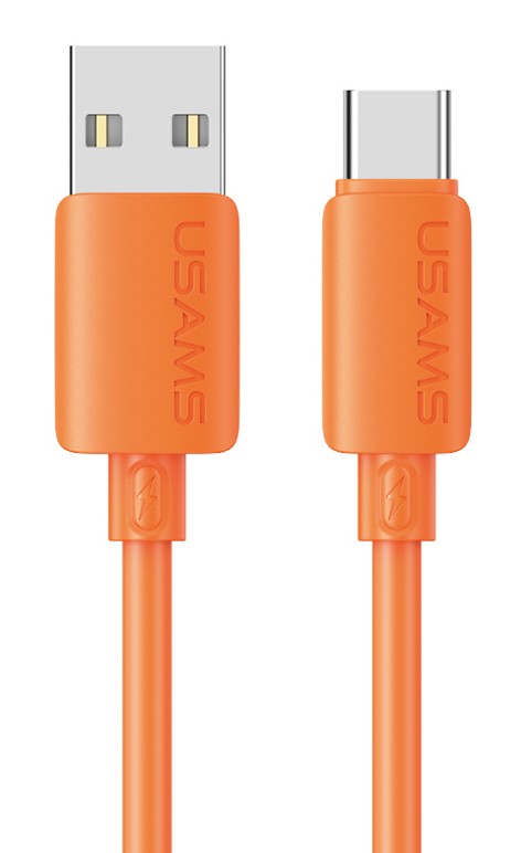 USAMS καλώδιο USB-C σε USB SJ786, σιλικόνης, 3A, 480Mbps, 1m, πορτοκαλί