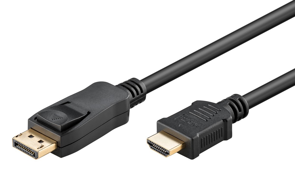 GOOBAY καλώδιο DisplayPort σε HDMI 80523, 4K/60Hz, 18 Gbps, 5m, μαύρο