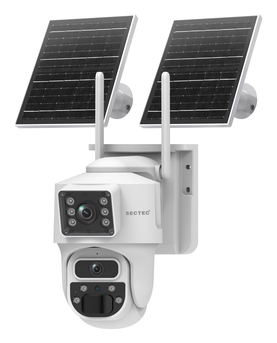 SECTEC smart ηλιακή κάμερα ST-537-6MAOV, dual lens, 3MP, WiFi, SD, PTZ, IP66