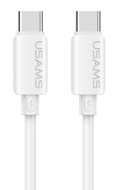 USAMS καλώδιο USB-C SJ787, σιλικόνης, 60W, 480Mbps, 1m, λευκό