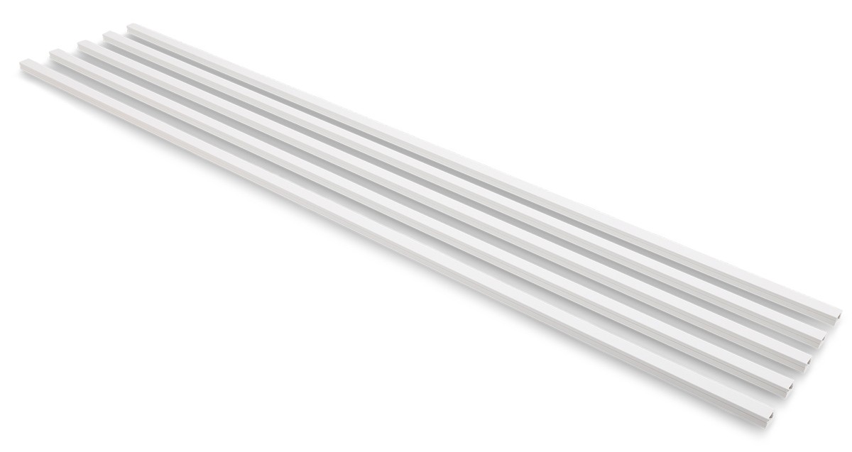 DELOCK κανάλι καλωδίων 22066 με συρόμενο κάλυμμα, αυτοκόλλητο, 15x10mm, 1m, λευκό, 5τμχ