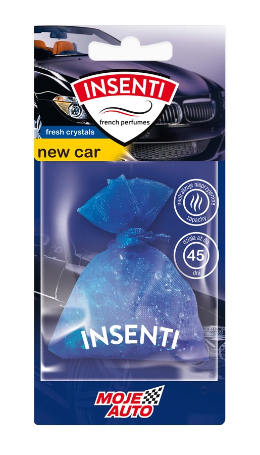 MOJE AUTO κρεμαστό αρωματικό αυτοκινήτου 15-502, new car, crystals, 20g