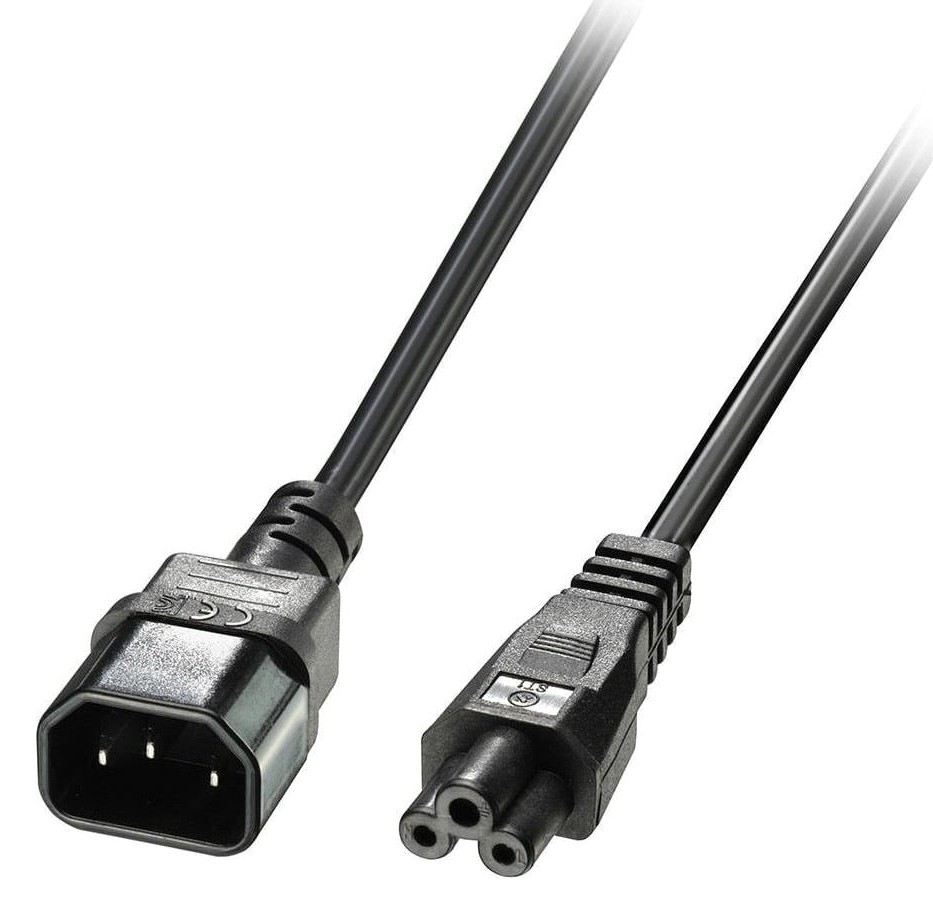 POWERTECH καλώδιο τροφοδοσίας CAB-P034, 0.75mm², copper, 1m, μαύρο