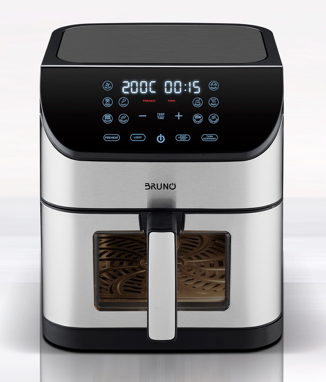 BRUNO φριτέζα αέρος BRN-0194, 8lt, 1800W, inox/μαύρη