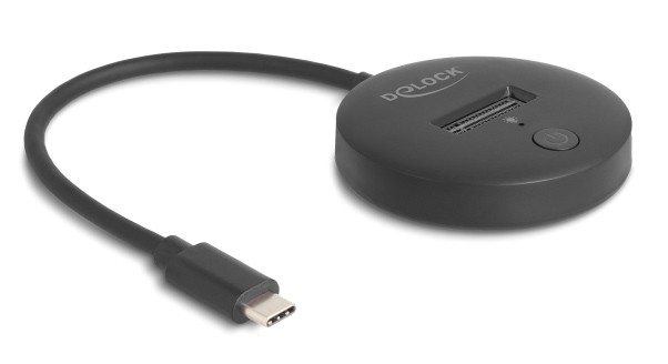 DELOCK docking station για M.2 NVMe/SATA SSD 64254, 10Gbps, μαύρο