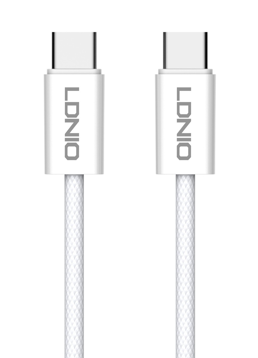 LDNIO καλώδιο USB-C LC901C, 65W PD, 480Mbps, 1m, λευκό