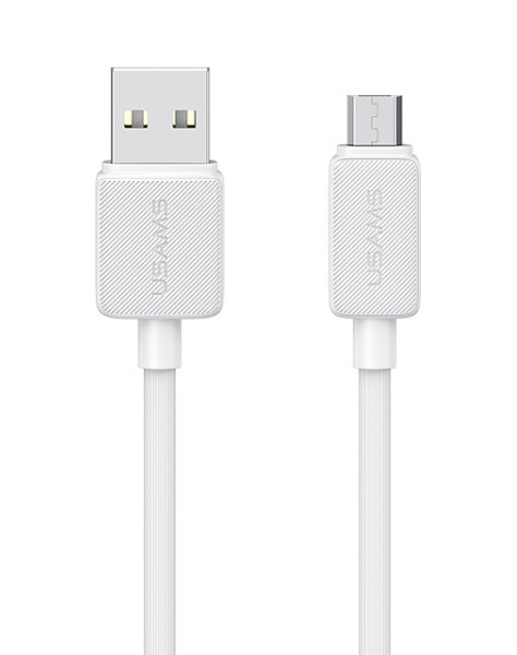 USAMS καλώδιο micro USB σε USB US-SJ690, 2A, 480Mbps, 1m, λευκό