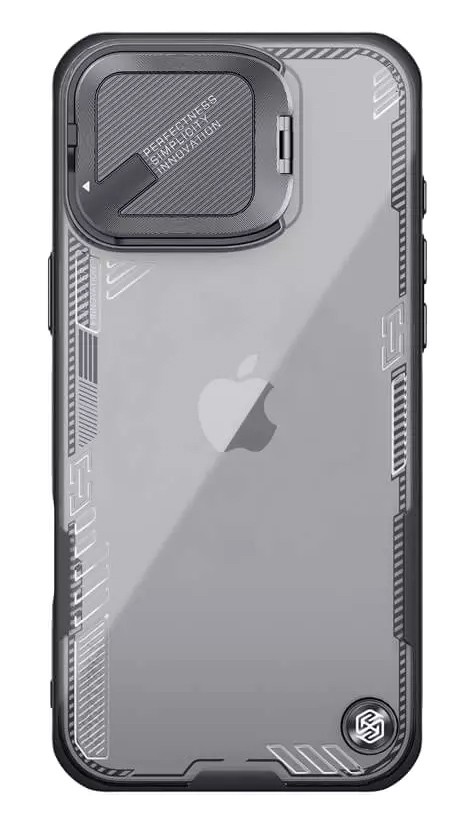 NILLKIN θήκη Iceblade Prop για iPhone 16 Pro Max, διάφανη-μαύρη
