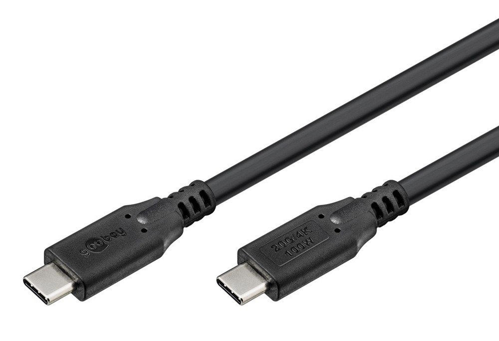GOOBAY καλώδιο USB-C 74196, USB4, 100W, 20Gbps, 4K/60Hz, 1.5m, μαύρο