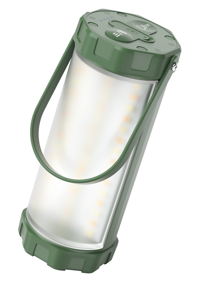 GLOCUSENT LED φανάρι GLCSNTCL001G, επαναφορτιζόμενο, έως 1200lm, IP68, πράσινο