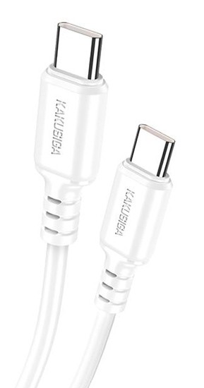 KAKUSIGA καλώδιο USB-C σε USB-C KSC-982, 60W, 480Mbps, 1m, λευκό