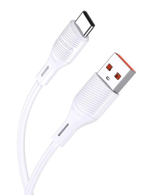 KAKUSIGA καλώδιο USB-C σε USB KSC-953, σιλικόνης, 3A, 480Mbps, 1m, λευκό