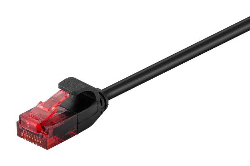 GOOBAY καλώδιο δικτύου 71547, CAT 6 U/UTP, slim, copper, 250MHz, 0.15m, μαύρο