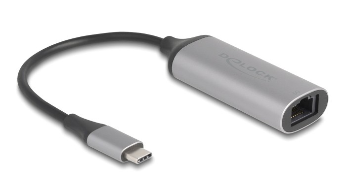 DELOCK αντάπτορας δικτύου 81570, USB-C, 5Gbps Ethernet, ασημί