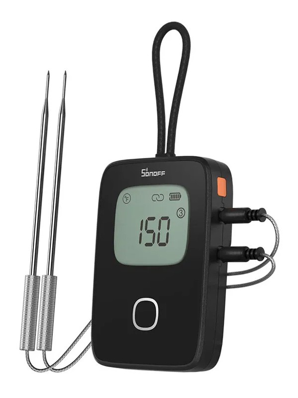 SONOFF smart θερμόμετρο barbeque BMT01 με 2x αισθητήρες, έως 300 °C, μαύρο