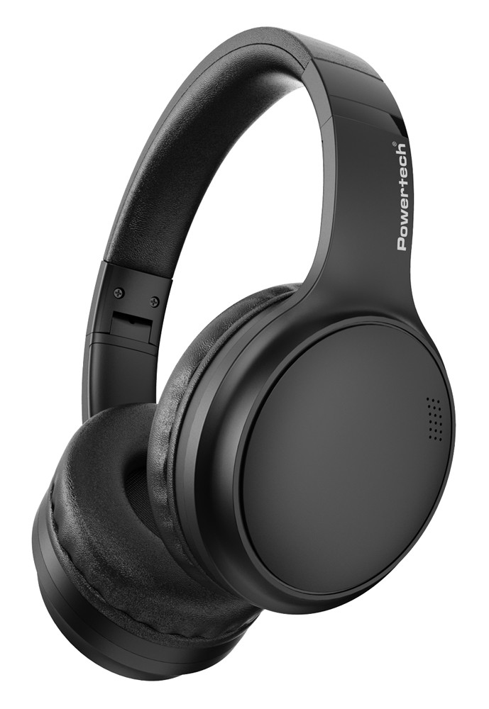 POWERTECH headphones PT-1463, ενσύρματα & ασύρματα, ANC, 40mm, 500mAh, μαύρα