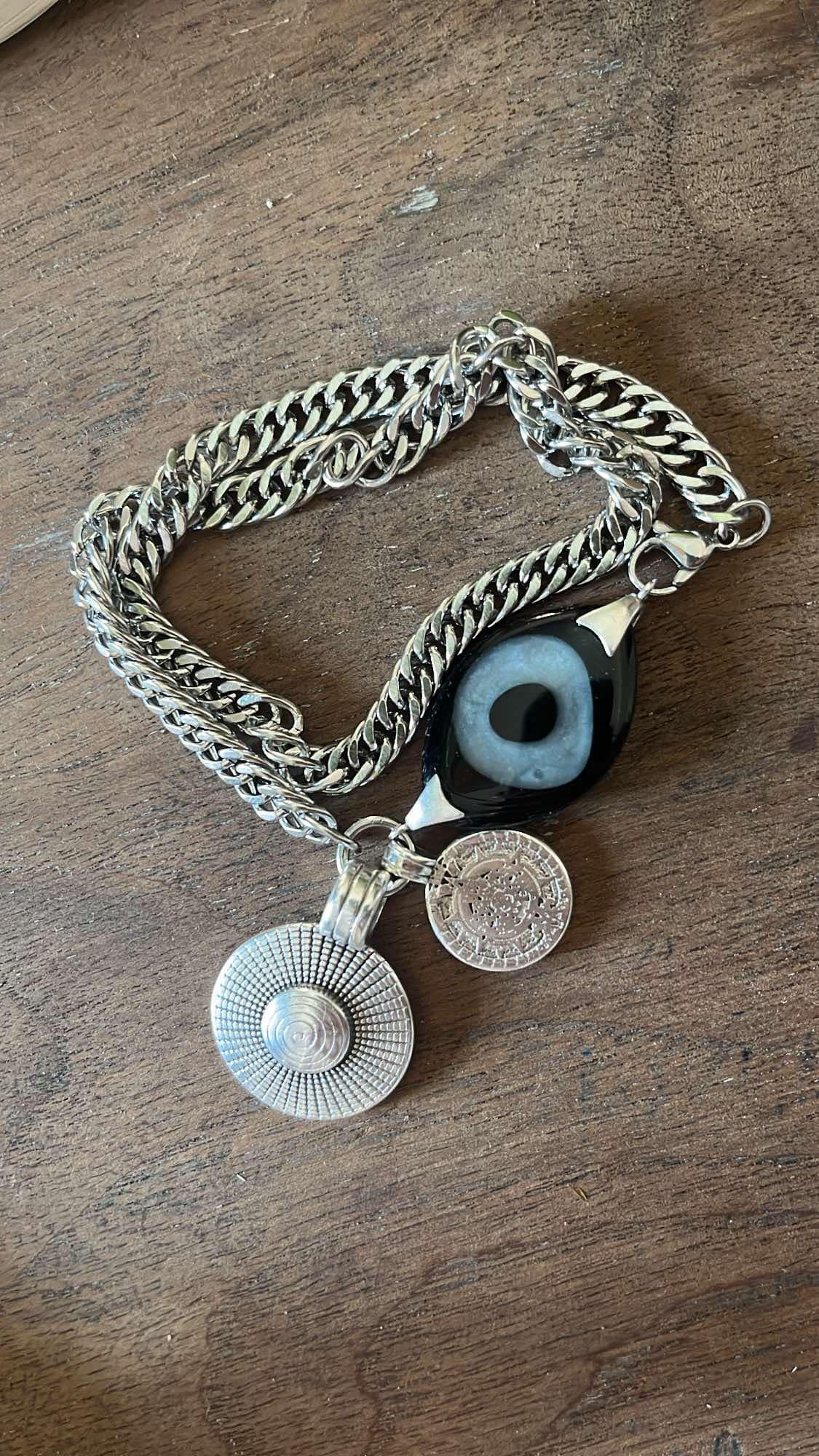 Eye silver bracelet 