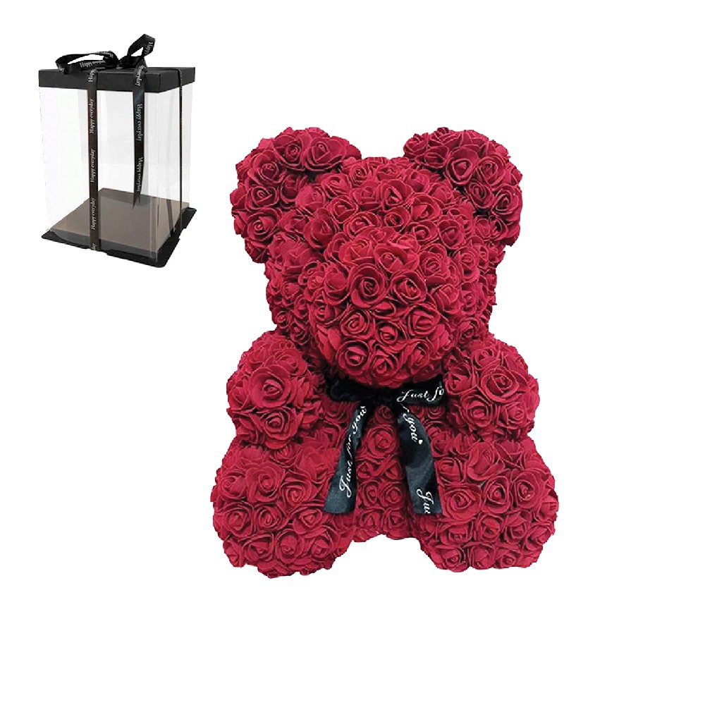 Rose Bear Μπορντώ 25cm