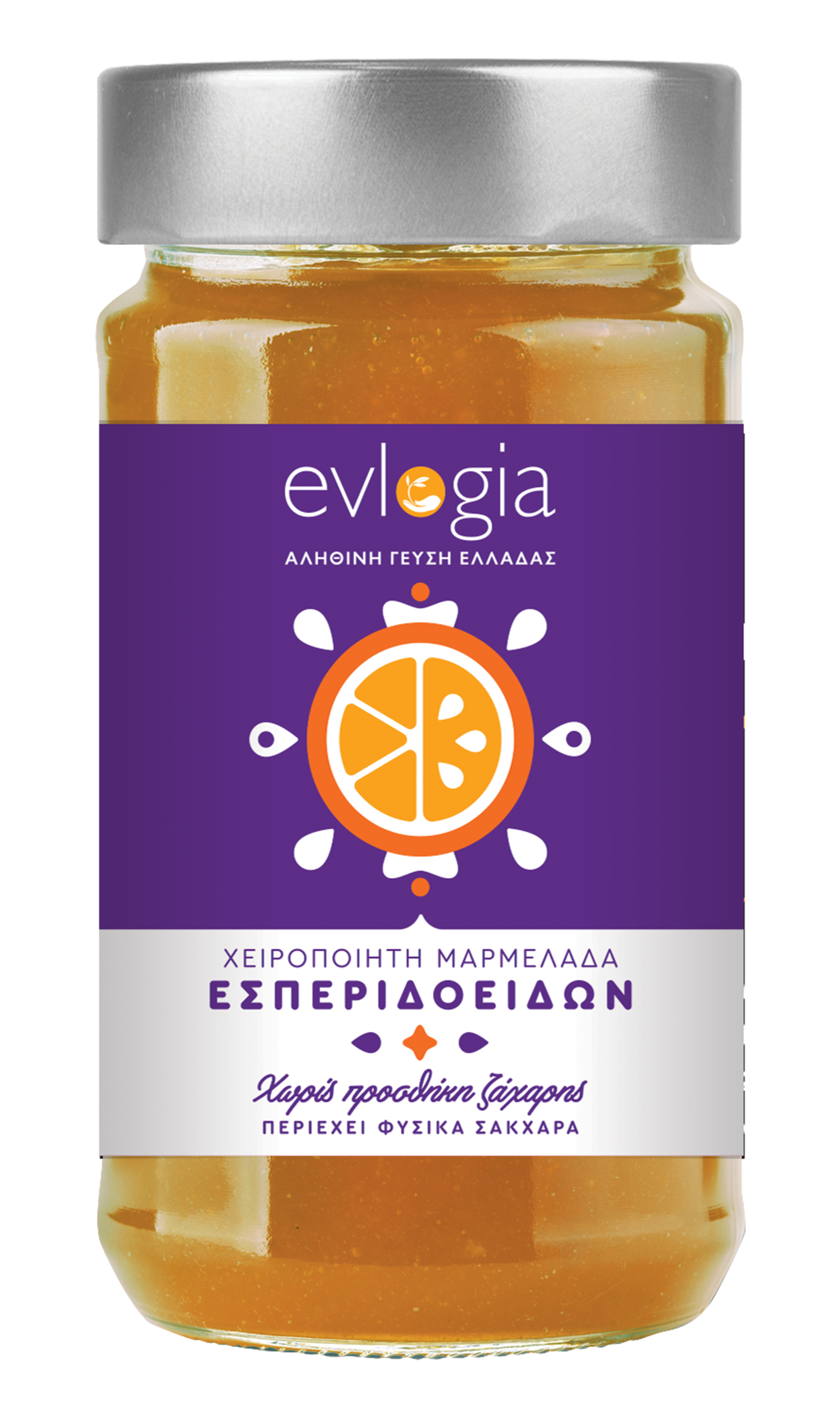 Evlogia True Taste of Greece Μαρμελάδα Εσπεριδοειδή Χωρίς Προσθήκη Ζάχαρης 280gr