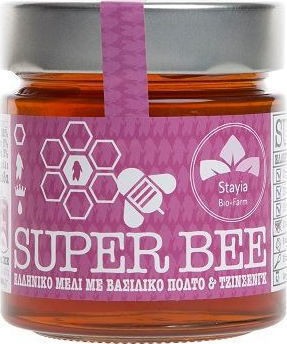 Stayia Farm Βιολογικό Μέλι Δάσους Super Bee με Βασιλικό Πολτό & Τζινσενγκ 260gr