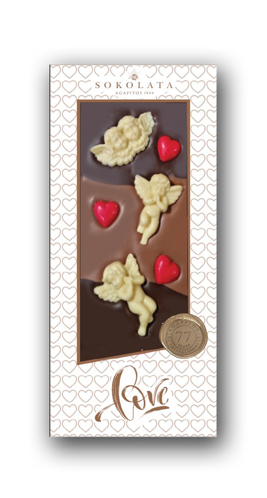 ANGELS 3D THREE CHOCOLATES MILK(MILK/WHITE/DARK)-AGAPITOS 100GR