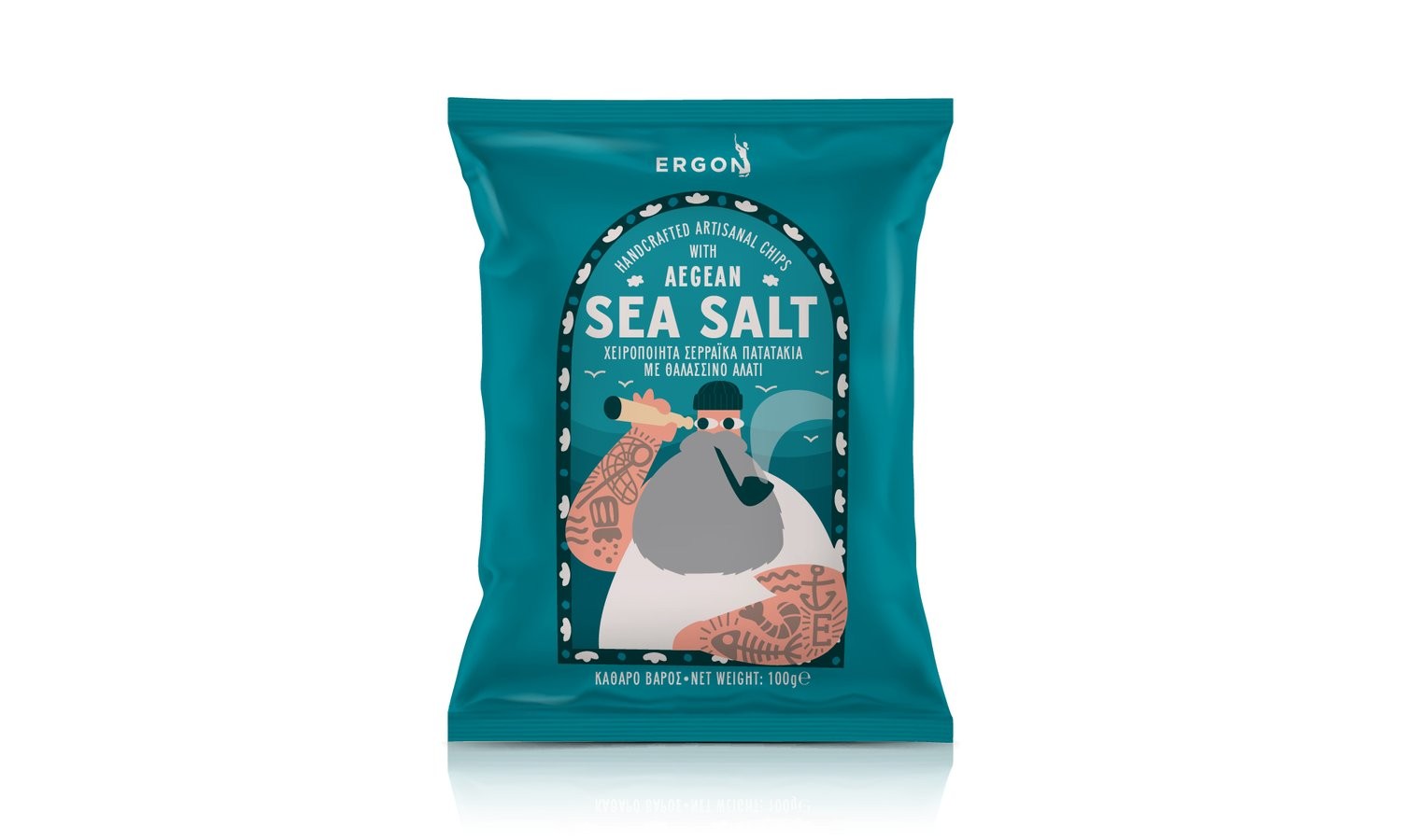 The Serras-Aegean Salt Chips-Χειροποίητα Πατατάκια με Θαλασσινό Αλάτι 120γρ
