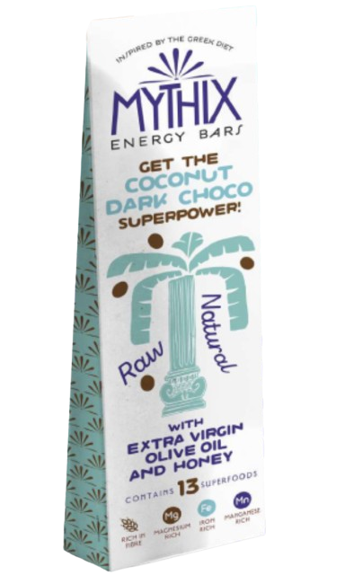 ENERGY BAR MYTHIX COCONUT DARK CHOCOLATE ΧΩΡΙΣ ΖΑΧΑΡΗ 50g