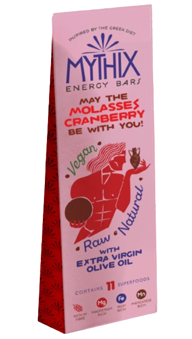 ENERGY BAR MYTHIX CRANBERRY ΜΕΛΑΣΣΑ ΧΩΡΙΣ ΖΑΧΑΡΗ 50g