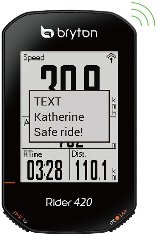 Bryton Rider 420 T GPS cadence & heart rate bike computer