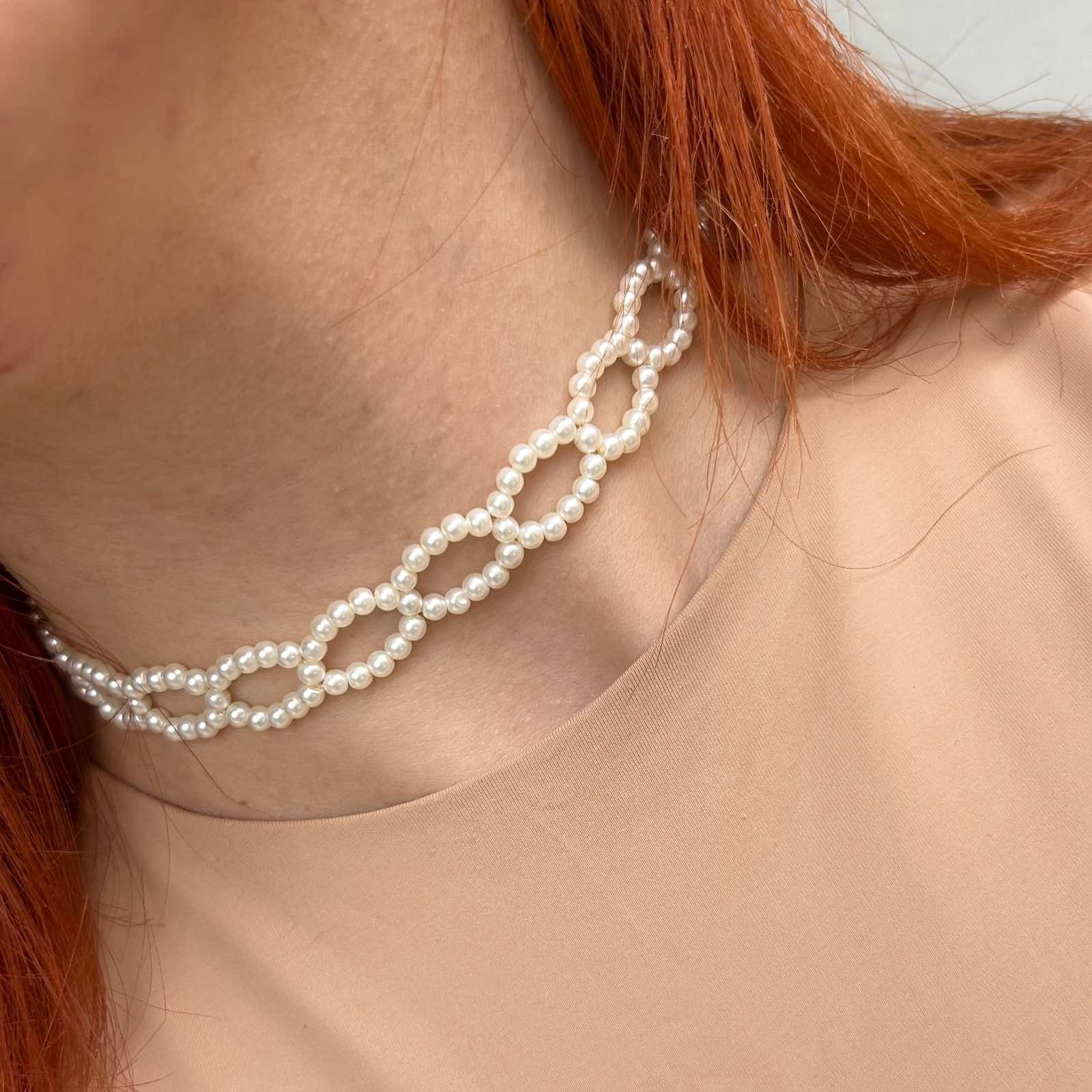 Pearl choker handmade