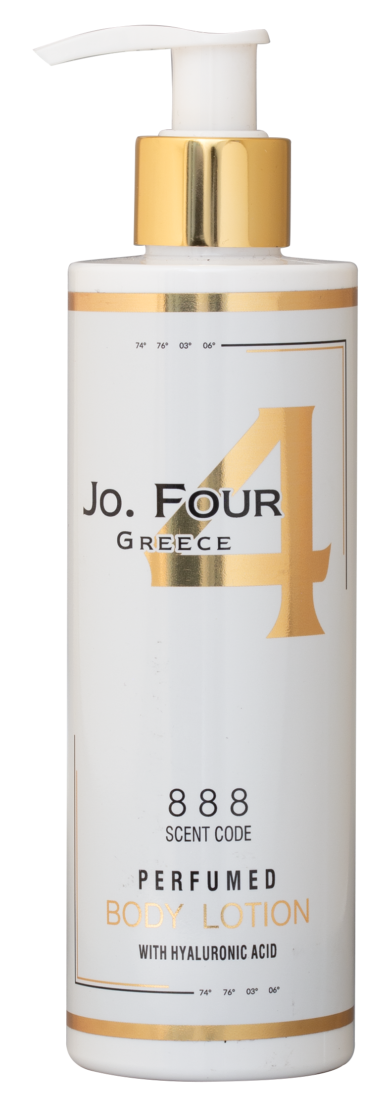 Jo. Four "Code 888"  perfumed body lotion