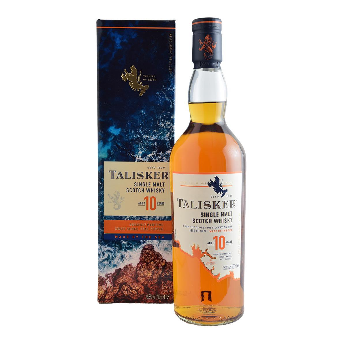 TALISKER 10YO SINGLE MALT WHISKY 0.7 LT