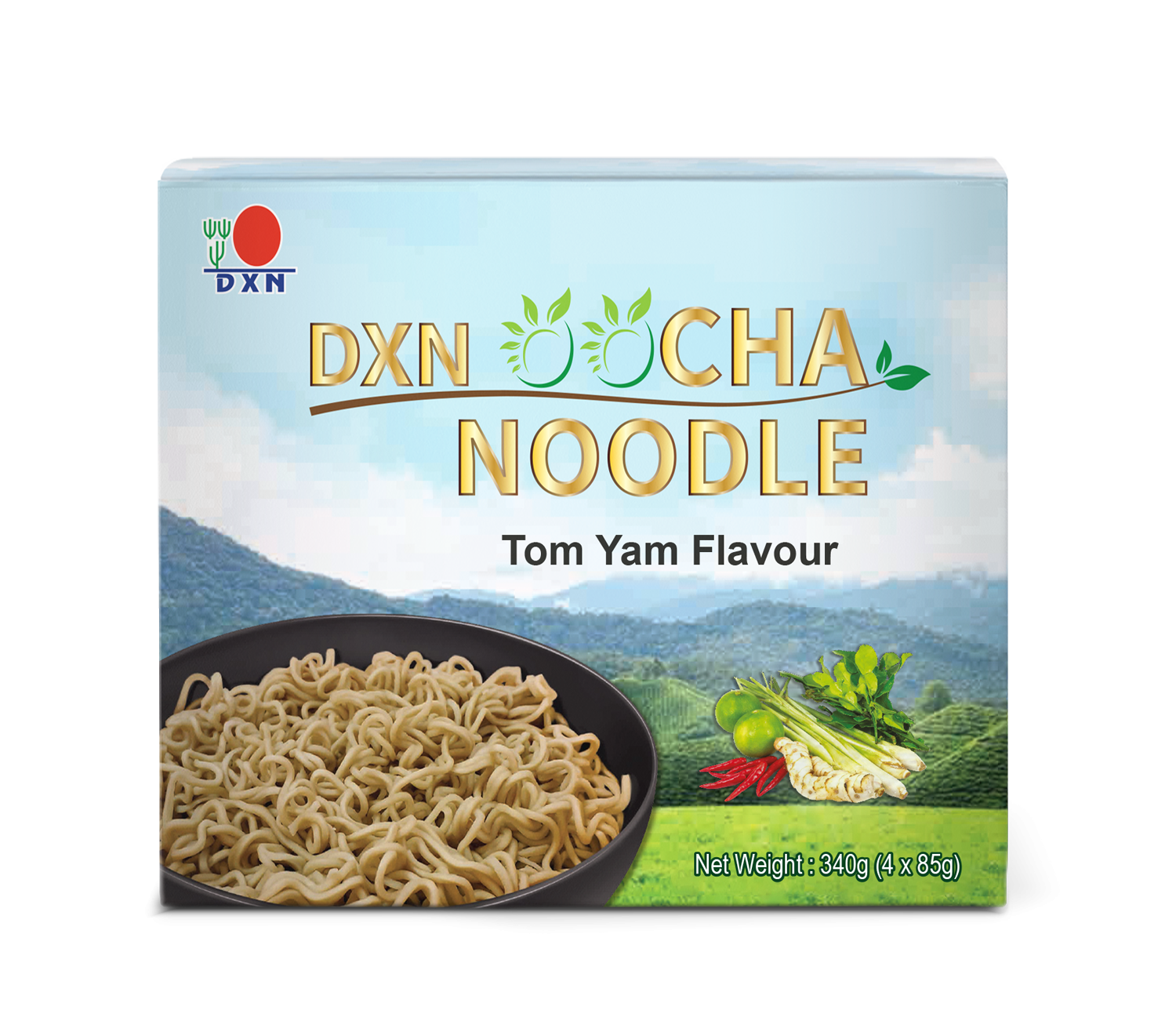 Oocha Noodleς  με Μπλέ Τσάι Oolong & Γεύση Σάλτσας Tom Yam