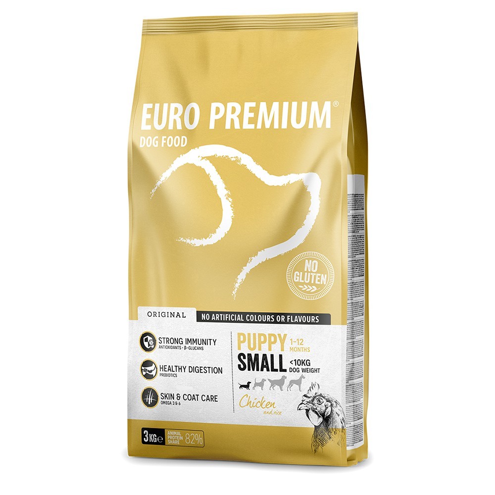 EuroPremium SMALL PUPPY με Κοτόπουλο 3Kg