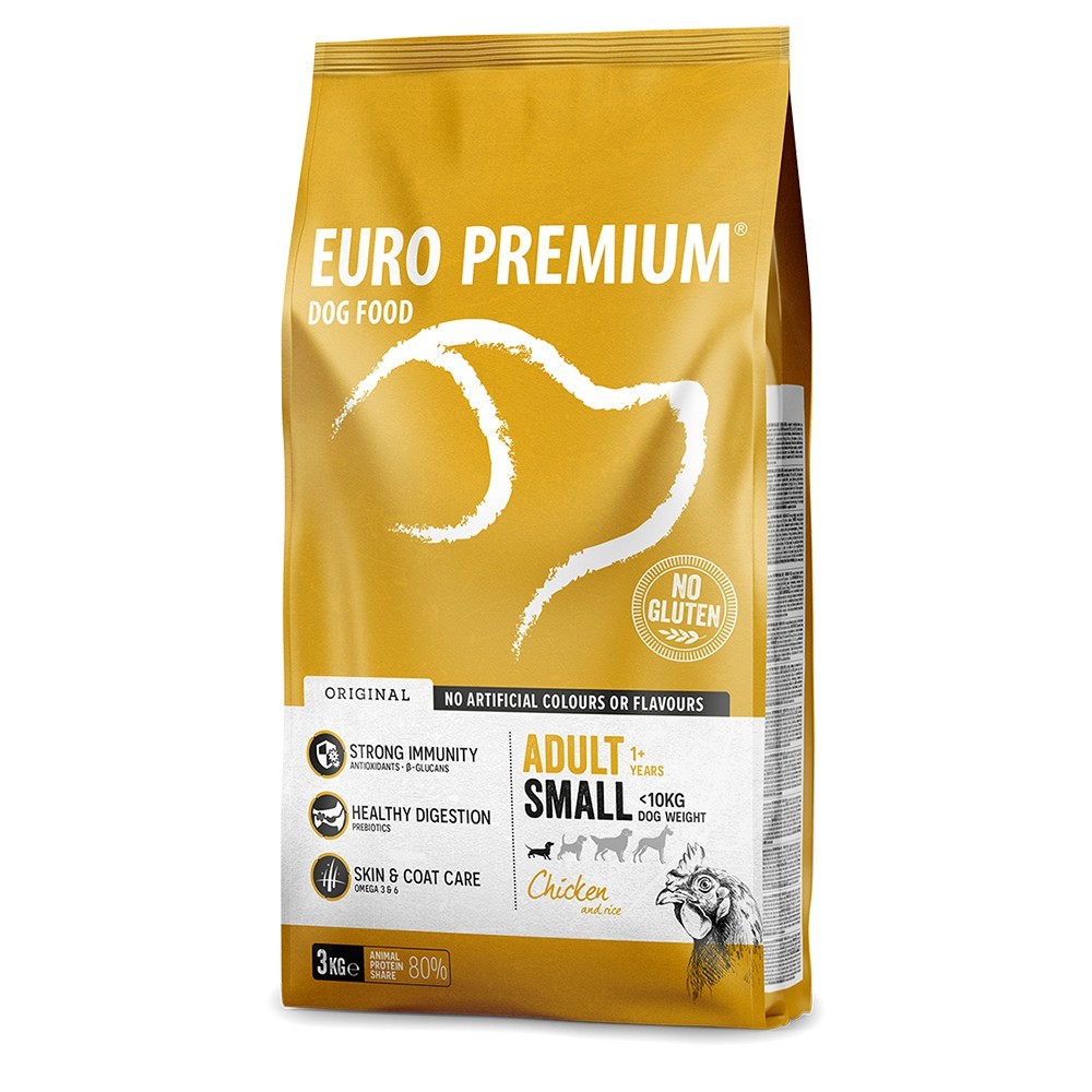 EuroPremium SMALL ADULT με Κοτόπουλο 3Kg