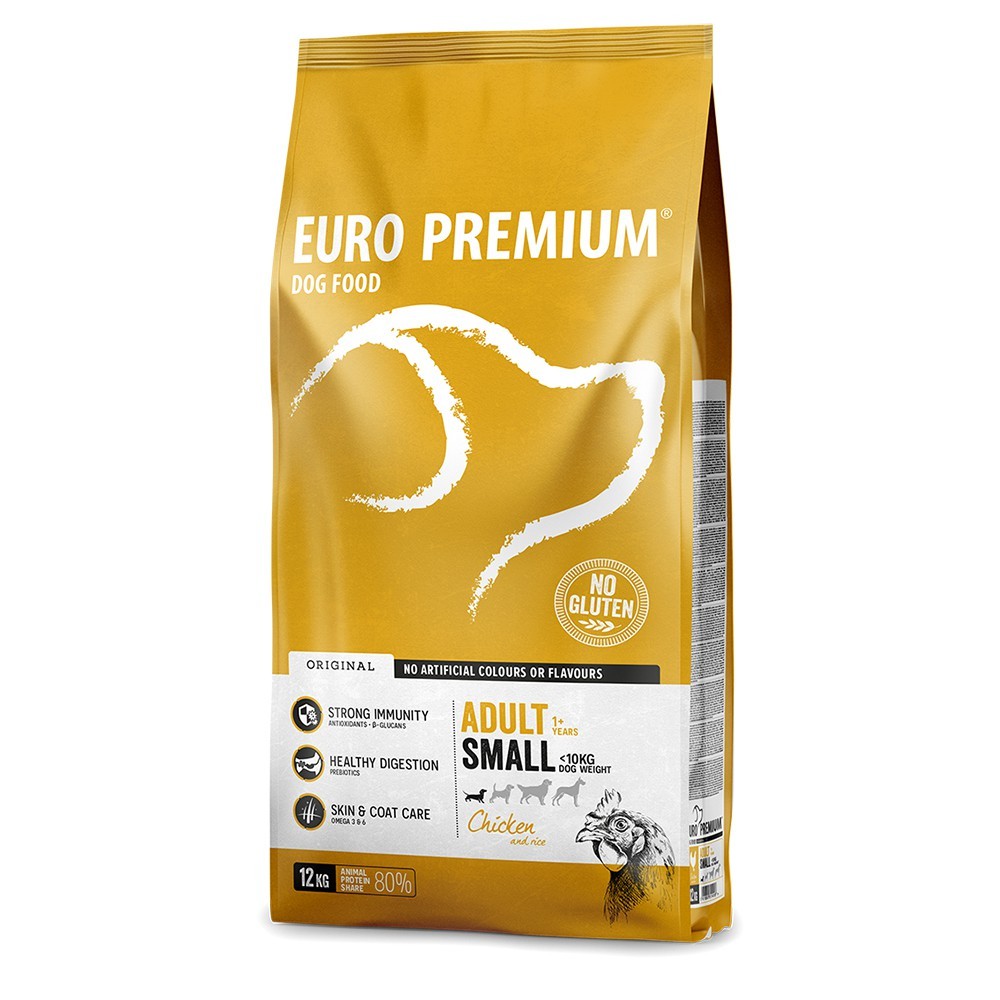 EuroPremium SMALL ADULT με Κοτόπουλο 12Kg