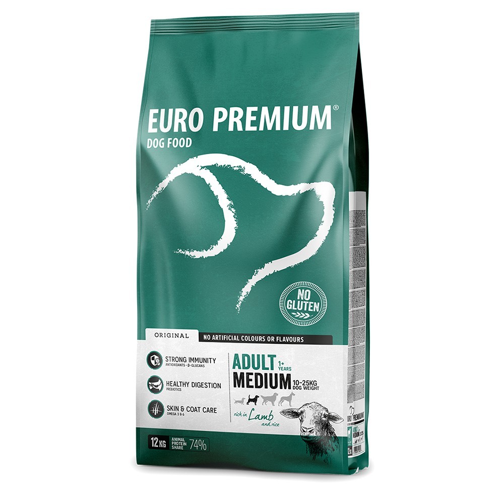 EuroPremium MEDIUM ADULT με Αρνί 12Kg